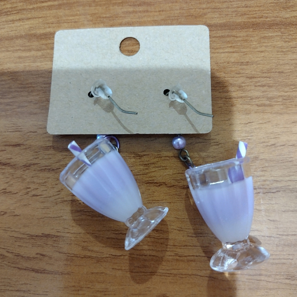 Purple Milkshake Earrings